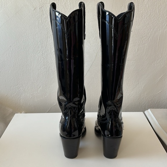 Denver Western Knee High Patent Boots - Picture 6 of 13